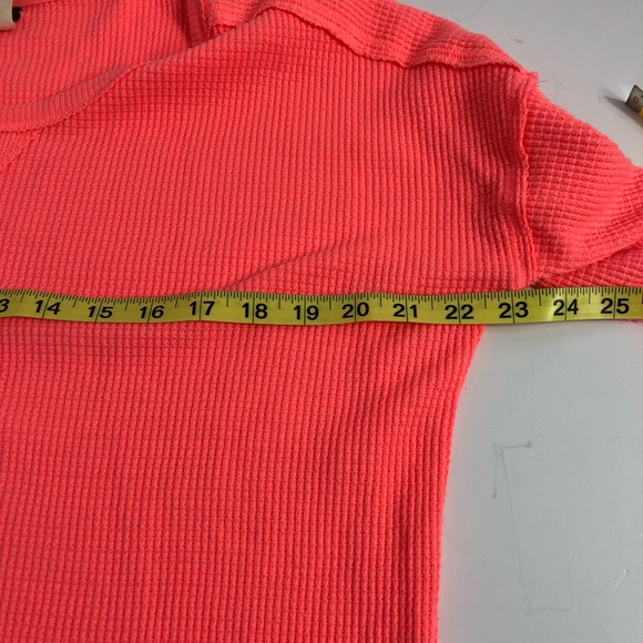We the Free Orange Thermal Banded Bottom Top S - Picture 6 of 8
